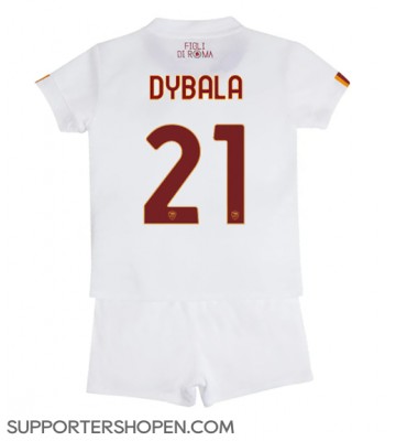 AS Roma Paulo Dybala #21 Bortatröja Barn 2022-23 Kortärmad (+ korta byxor)